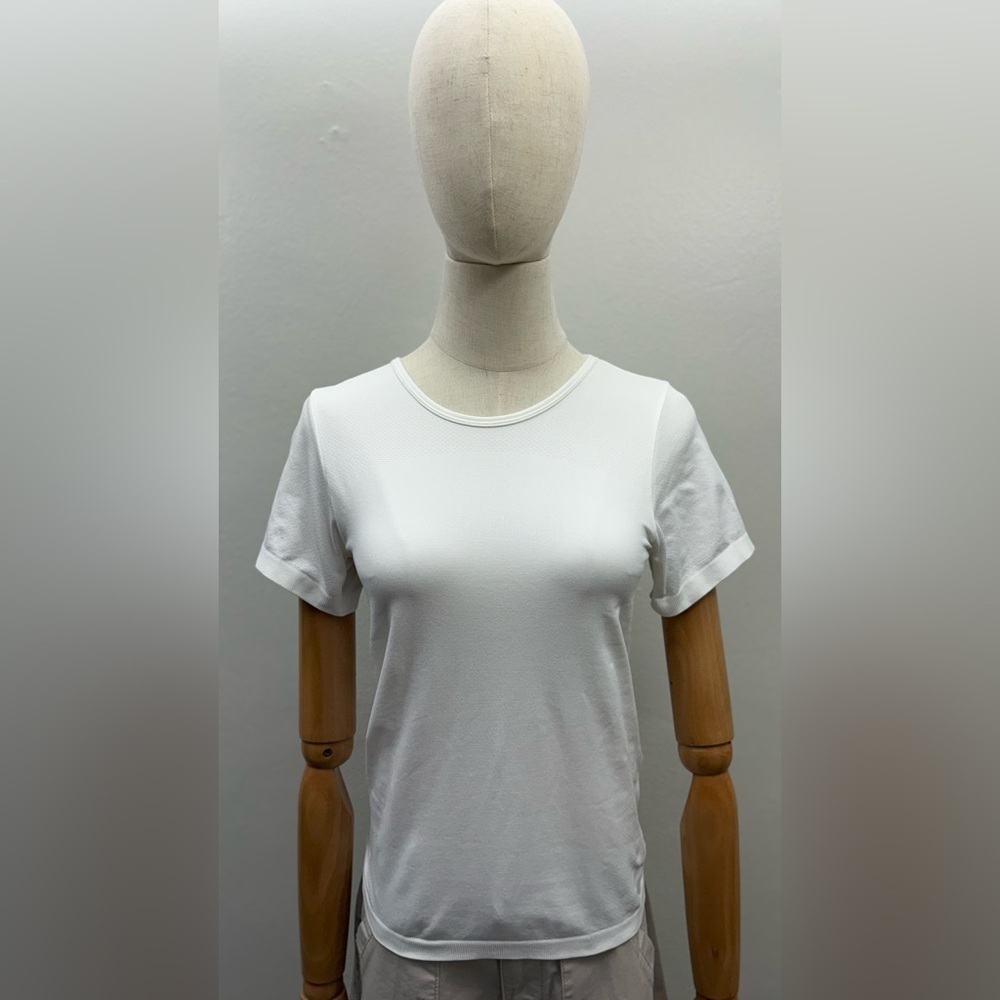 Puma White Athletic Performance T-Shirt Women’s Size L Short Sleeve Active Top